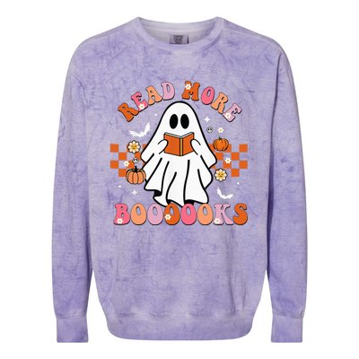 Funny Halloween Read More Books Cute Boo read a book Colorblast Crewneck Sweatshirt