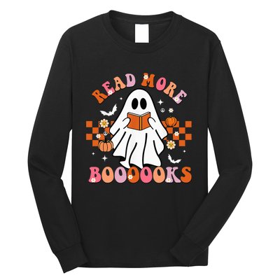 Funny Halloween Read More Books Cute Boo read a book Long Sleeve Shirt