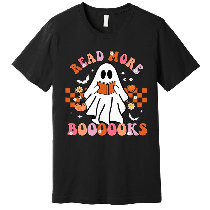 Funny Halloween Read More Books Cute Boo read a book Premium T-Shirt