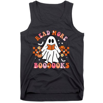 Funny Halloween Read More Books Cute Boo read a book Tank Top