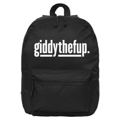 Funny Horse Racing Vintage Giddythefup KY Derby Horse 16 in Basic Backpack