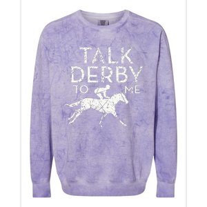 Funny Horse Racing Derby Race Owner Lover Colorblast Crewneck Sweatshirt