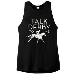 Funny Horse Racing Derby Race Owner Lover Ladies PosiCharge Tri-Blend Wicking Tank