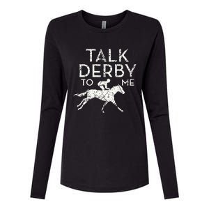 Funny Horse Racing Derby Race Owner Lover Womens Cotton Relaxed Long Sleeve T-Shirt