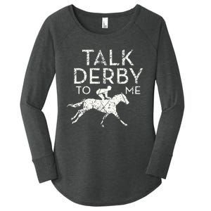 Funny Horse Racing Derby Race Owner Lover Women's Perfect Tri Tunic Long Sleeve Shirt