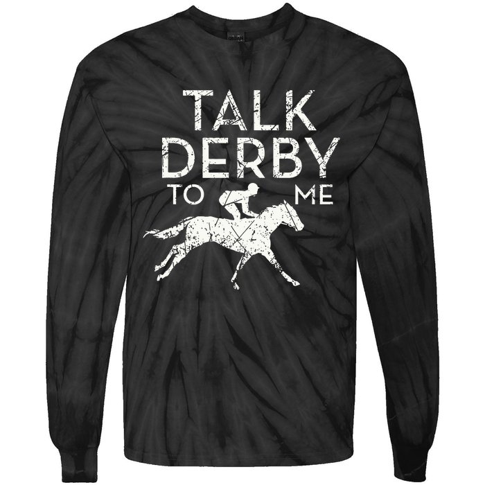 Funny Horse Racing Derby Race Owner Lover Tie-Dye Long Sleeve Shirt