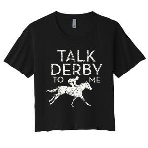 Funny Horse Racing Derby Race Owner Lover Women's Crop Top Tee