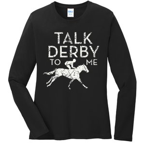 Funny Horse Racing Derby Race Owner Lover Ladies Long Sleeve Shirt