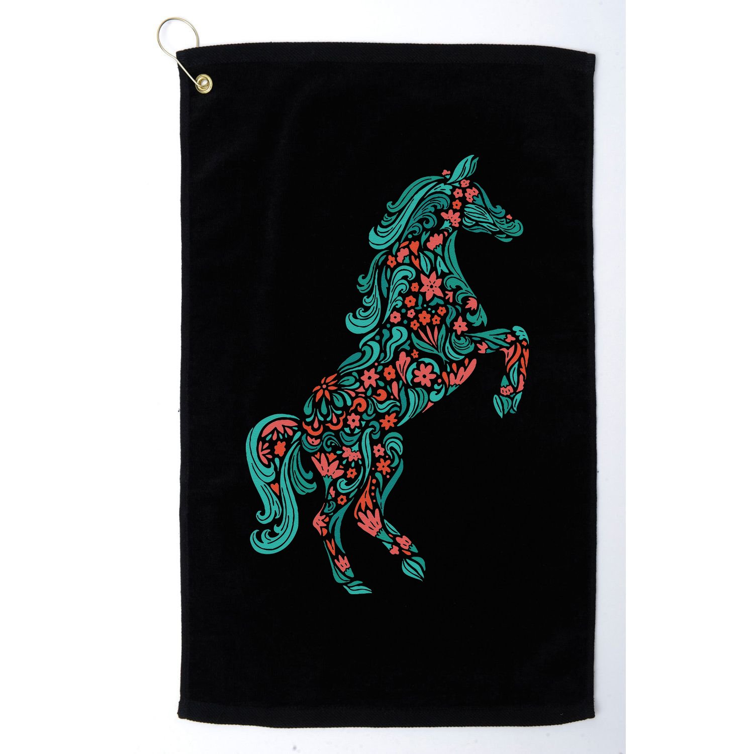 Floral Horse Riding Horse Lover Women Girls Gifts Golf Towel