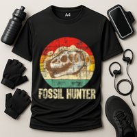 Fossil Hunter Retro Paleontologist Paleontology Performance Shirt
