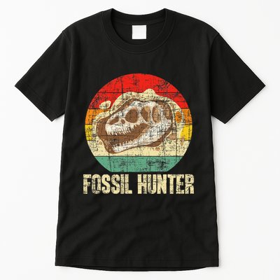 Fossil Hunter Retro Paleontologist Paleontology Tall T-Shirt