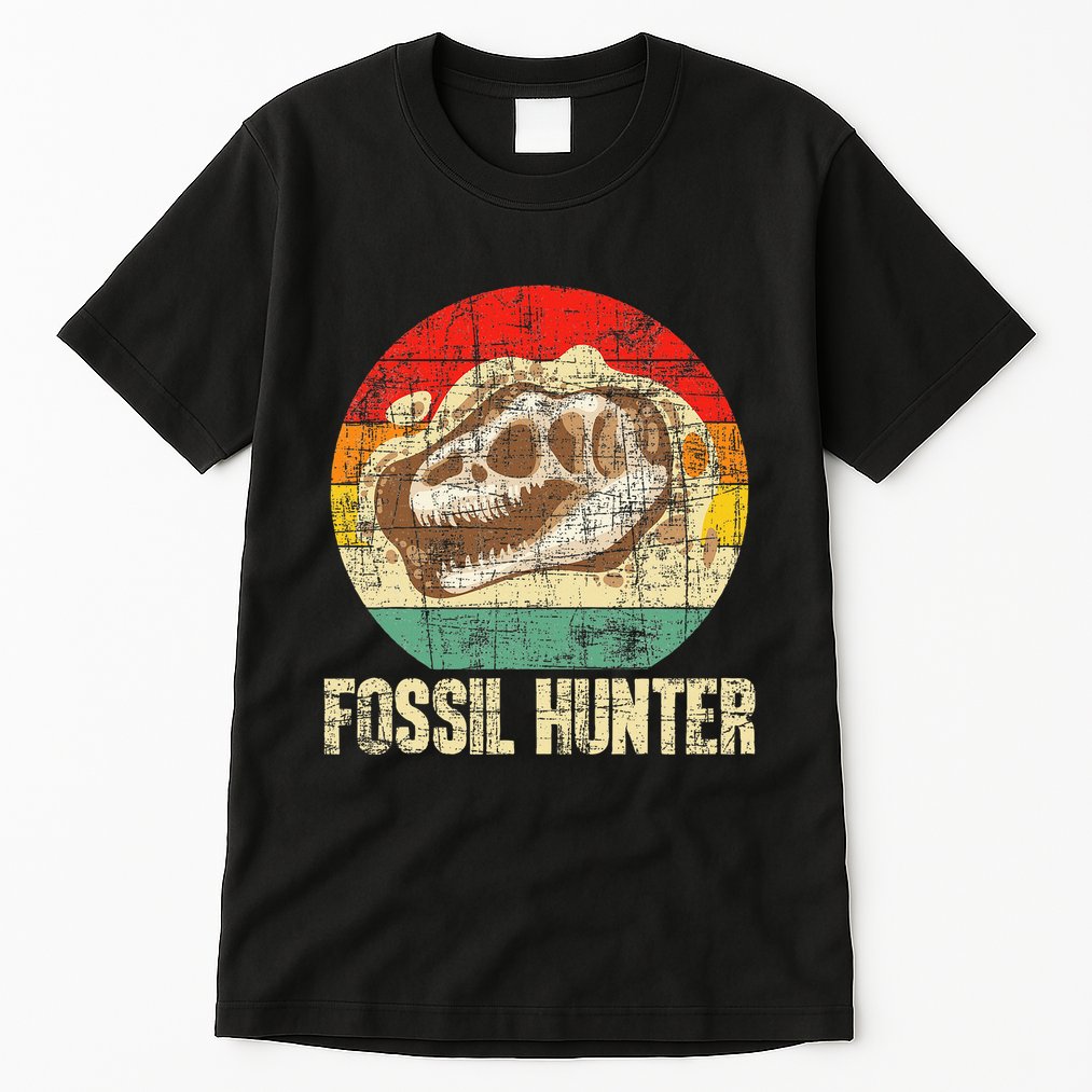 Fossil Hunter Retro Paleontologist Paleontology Tall T-Shirt