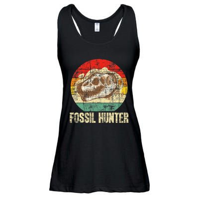 Fossil Hunter Retro Paleontologist Paleontology Ladies Essential Flowy Tank