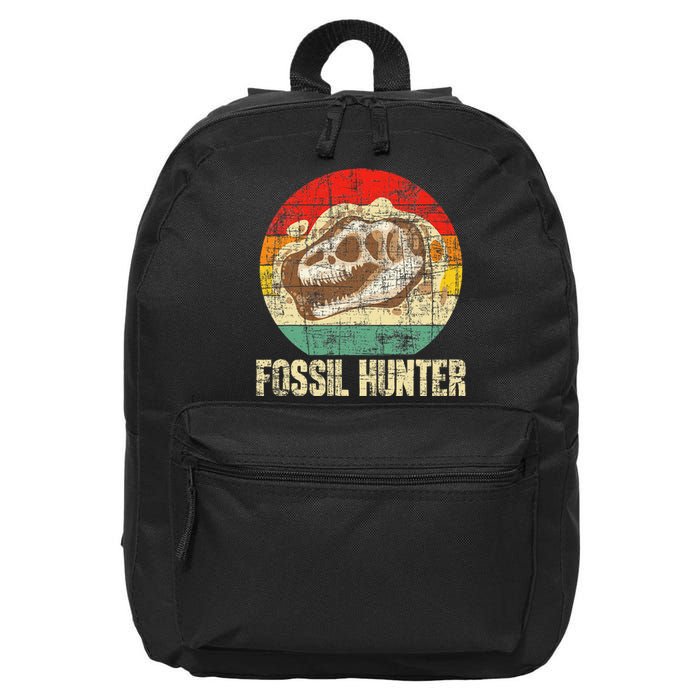 Fossil Hunter Retro Paleontologist Paleontology 16 in Basic Backpack