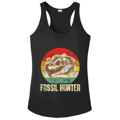 Fossil Hunter Retro Paleontologist Paleontology Ladies PosiCharge Competitor Racerback Tank