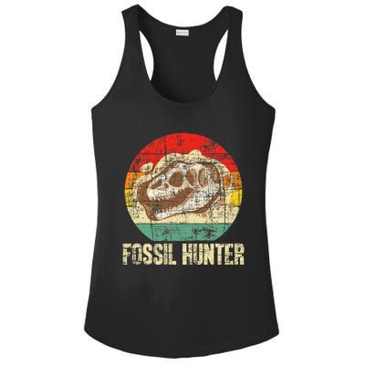 Fossil Hunter Retro Paleontologist Paleontology Ladies PosiCharge Competitor Racerback Tank