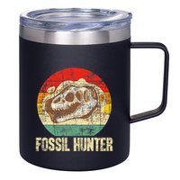 Fossil Hunter Retro Paleontologist Paleontology 12oz Stainless Steel Coffee Mug