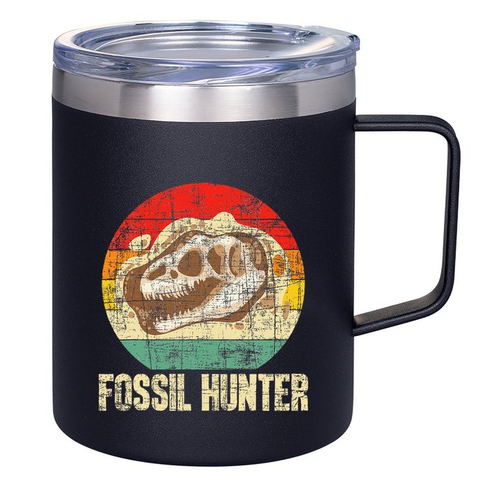 Fossil Hunter Retro Paleontologist Paleontology 12oz Stainless Steel Coffee Mug