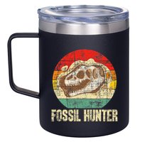 Fossil Hunter Retro Paleontologist Paleontology 12oz Stainless Steel Coffee Mug