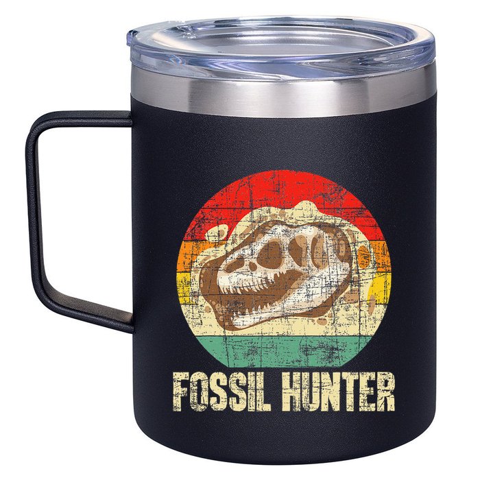 Fossil Hunter Retro Paleontologist Paleontology 12oz Stainless Steel Coffee Mug