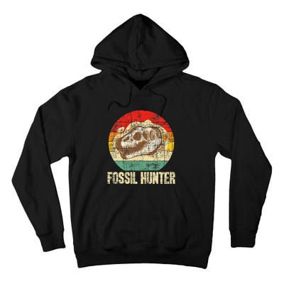 Fossil Hunter Retro Paleontologist Paleontology Tall Hoodie