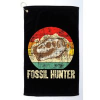 Fossil Hunter Retro Paleontologist Paleontology Golf Towel