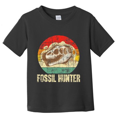 Fossil Hunter Retro Paleontologist Paleontology Toddler T-Shirt