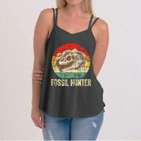 Fossil Hunter Retro Paleontologist Paleontology Women's Strappy Tank