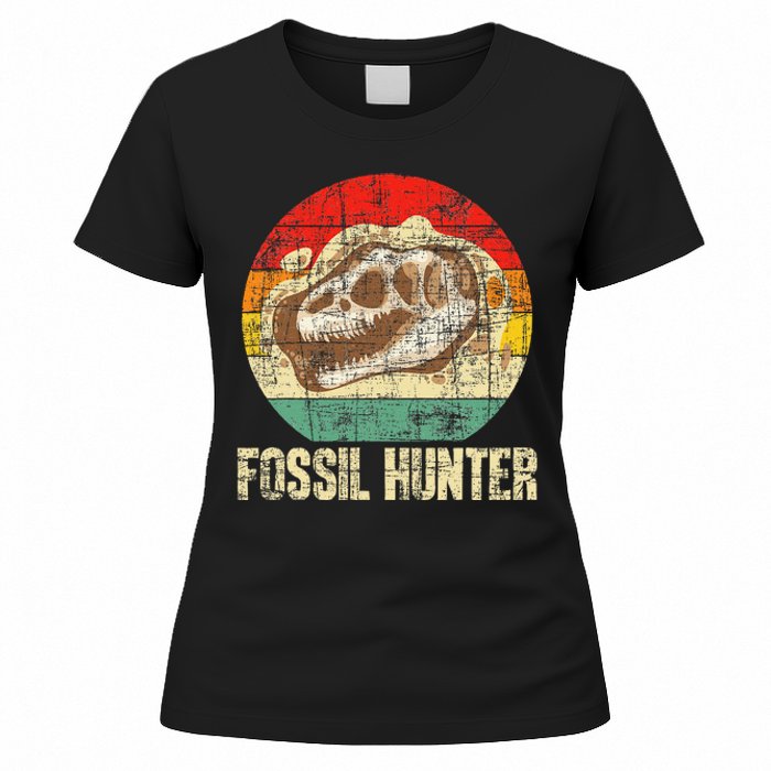 Fossil Hunter Retro Paleontologist Paleontology Women's T-Shirt