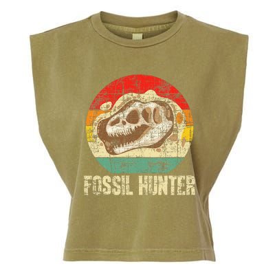 Fossil Hunter Retro Paleontologist Paleontology Garment-Dyed Women's Muscle Tee