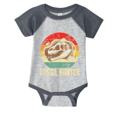 Fossil Hunter Retro Paleontologist Paleontology Infant Baby Jersey Bodysuit