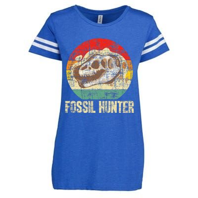 Fossil Hunter Retro Paleontologist Paleontology Enza Ladies Jersey Football T-Shirt