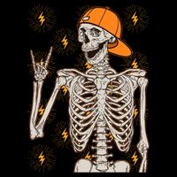 Funny Halloween Rock On Skeleton Cooling Performance Crew T-Shirt