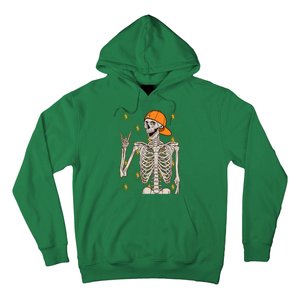 Funny Halloween Rock On Skeleton Hoodie