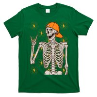 Funny Halloween Rock On Skeleton T-Shirt