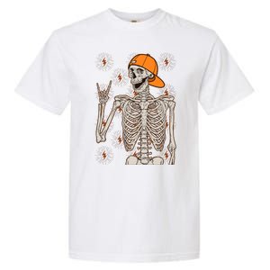 Funny Halloween Rock On Skeleton Garment-Dyed Heavyweight T-Shirt