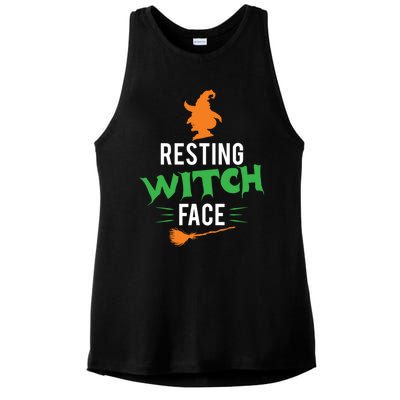 Funny Halloween Resting Witch Face Cool Gift Ladies PosiCharge Tri-Blend Wicking Tank