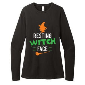 Funny Halloween Resting Witch Face Cool Gift Womens CVC Long Sleeve Shirt