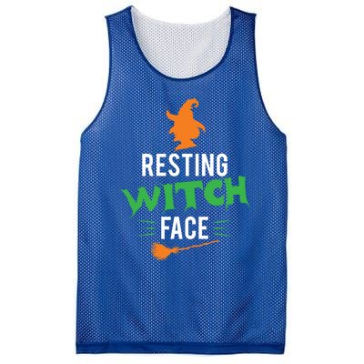 Funny Halloween Resting Witch Face Cool Gift Mesh Reversible Basketball Jersey Tank