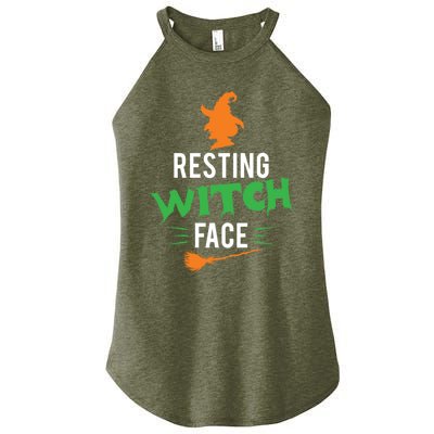 Funny Halloween Resting Witch Face Cool Gift Women’s Perfect Tri Rocker Tank