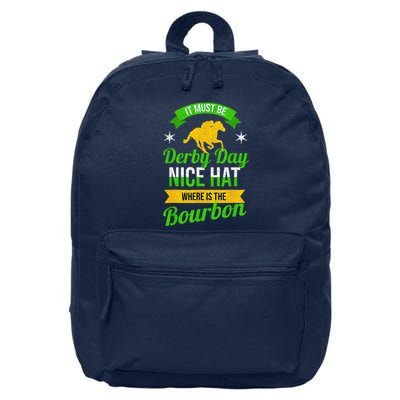 Funny Horse Racing It Must Be Derby Day Ky Derby Horse 16 in Basic Backpack