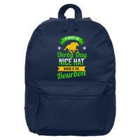 Funny Horse Racing It Must Be Derby Day Ky Derby Horse 16 in Basic Backpack