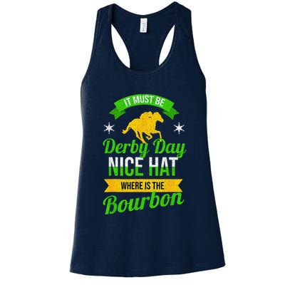 Funny Horse Racing It Must Be Derby Day Ky Derby Horse Womens Tank Top