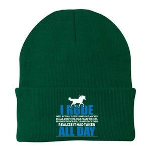 Funny Horse Riding Gifgift I Rode All Day Gift Knit Cap Winter Beanie