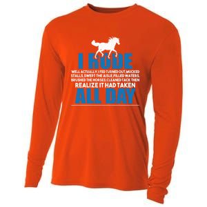 Funny Horse Riding Gifgift I Rode All Day Gift Cooling Performance Long Sleeve Crew