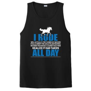 Funny Horse Riding Gifgift I Rode All Day Gift PosiCharge Competitor Tank