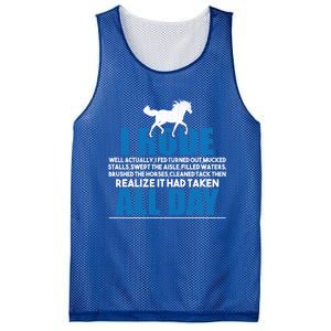 Funny Horse Riding Gifgift I Rode All Day Gift Mesh Reversible Basketball Jersey Tank