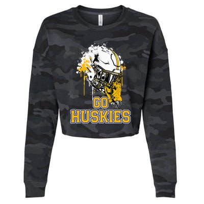 Florence Huskies Rising Helmet Go! Cropped Pullover Crew