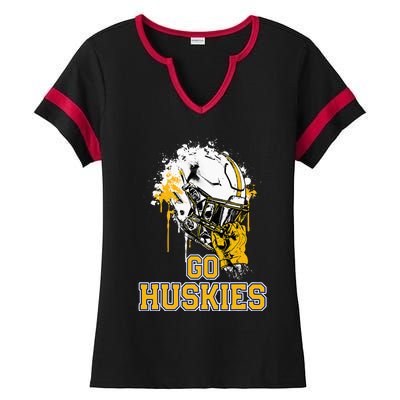 Florence Huskies Rising Helmet Go! Ladies Halftime Notch Neck Tee