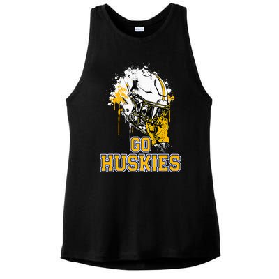 Florence Huskies Rising Helmet Go! Ladies PosiCharge Tri-Blend Wicking Tank